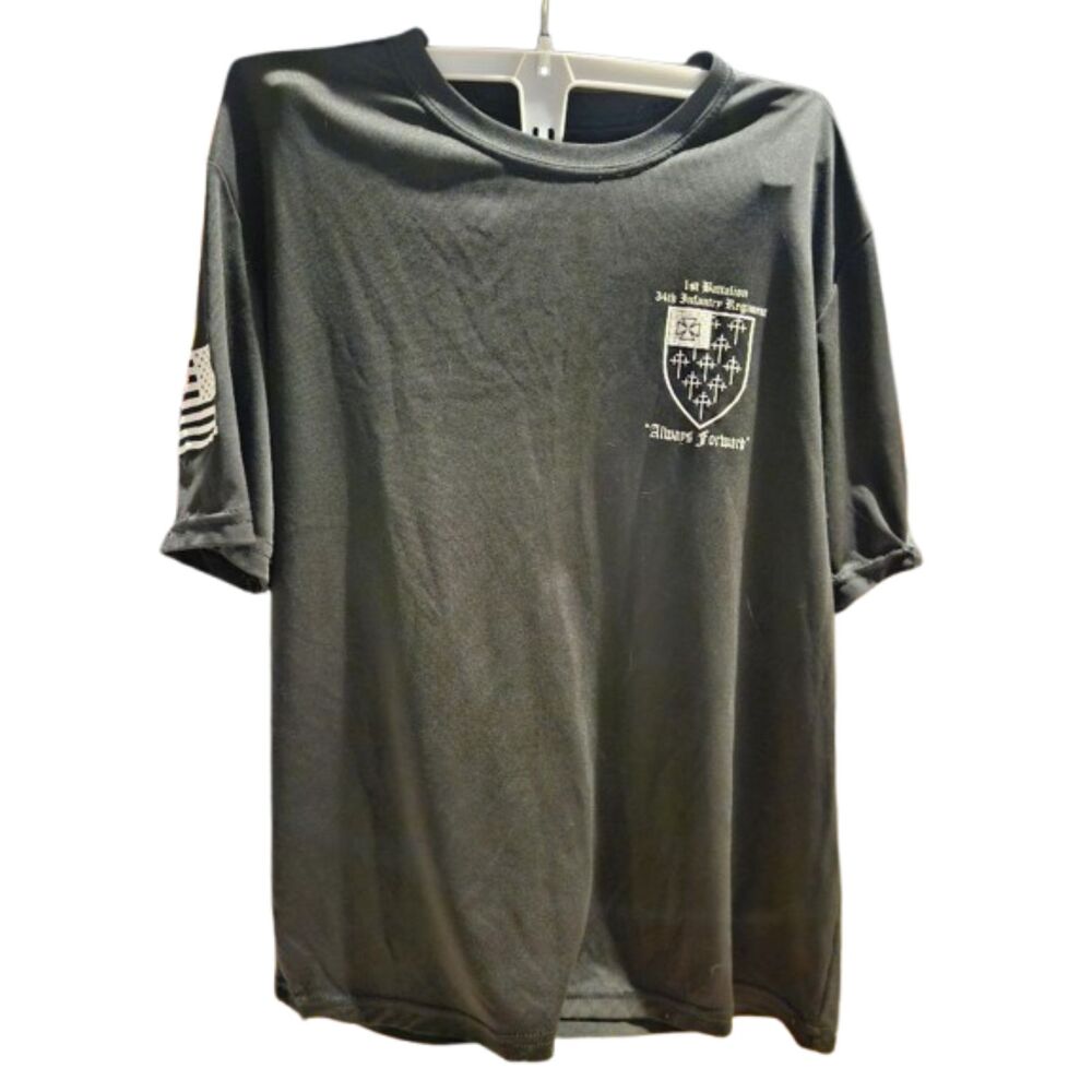 T5 Discontinued 1st Unit 34TH Infantry Regiment Battalion Black Shirt Size S